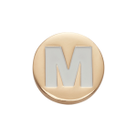 Goldair Gold Letter M Jibbitz - Multi Osfa