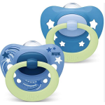 Nuk Signature Night Silicone Soother 6-18 Months Stars Boy