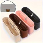 Chic Lightweight Felt Tote Organizer With Multiple Pockets - Durable Portable Travel & Everyday Use Insert For Women's Bags
