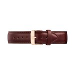 Rose Gold Tapered St Mawes Leather Watch Strap - 21MM