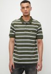 Jeep Yarndye Stripe Polo - Fatigue & Slate