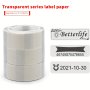 Transparent Label Printing Paper P15&P11&P50 Self-adhesive Long-lasting Wiping Waterproof Tape Black Printing 200 Labels/rolls Waterproof Oil Resistant And Traceless