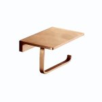 B Series - Brass Toilet Roll Holder With Phone Shelf