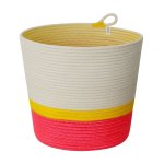 Mia Melange - Large Planter - Flamingo Pink Pink & Neon Yellow - 21CM