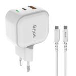 Snug Usb type-c Wall Charger 35W With Type-c Cable – White