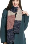 Neosan Women Men Winter Thick Cable Knit Wrap Chunky Warm Scarf Cont Pink N