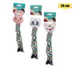 Plush Pet Puppy Toy And Rope Tassle 26CM Marketplace Brits Bros