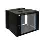 Lite 9U 400+200MM Swing Frame Black Wall Mount Cabinet