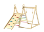 Indoor Jungle Gym Foldable Wooden Climbing Set With Swing Slide Ladder
