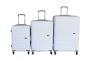 White Abs 3-PIECE Hard Shell Luggage Set-spinner Wheels Telescoping Handles