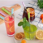3-PIECE Reusable Foldable Metal Straw Set With Silicone Tips & Travel Box Keychain Cleaning Brush - Perfect For On-the-go Drinki