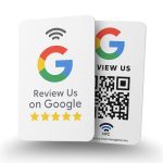 Reusable Review Tap Card For Google Reviews - 10-CARDS Pack - Qr & Tap Nfc Review Card - Review Us On Google Tap Card