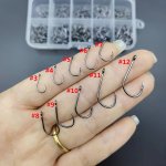 100/200/300/400/500PCS 3 - 12 Mixed Sizes Fishing Hook Set Barbed Fishing Hooks With Eye Fishing Tackle