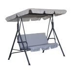Steel & Polyester Swing Chair Dark Grey L170CMXW112CM
