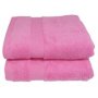 Elegant Zero Twist Hand Towels 380GSM Pink Carnation 2 Pack