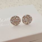 Crystal 925 Sterling Silver Crystal Ear Stud Earrings Size: 11MM