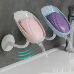 Laoyeboubi Shell-shaped Wall-mounted Soap Dish - Drainage Tray For Easy Cleaning Space-saving Bathroom Organizer