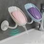 Laoyeboubi Shell-Shaped Wall-Mounted Soap Dish - Drainage Tray For Easy Cleaning Space-Saving Bathroom Organizer