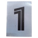 Reflective Sheeting Number 1 Black And White 12CM