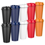 Reusable Travel Mug Set: 10 Pieces Of Spill-resistant Pp Cups Perfect For Weddings Water Juice Soda And Coffee - Microwave Freez