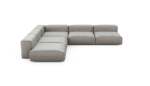 Five Module Corner Sofa - Velvet - Light Grey - 346CM X 346CM