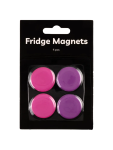 4 Piece Round Fridge Magnet Set - None Multi
