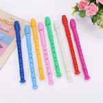 1PC 8 Holes Plastic Recorder Long Flute Woodwind Instrument Colorful Toy