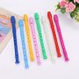 1pc 8 Holes Plastic Recorder Long Flute Woodwind Instrument Colorful Toy