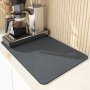 Ultra-absorbent Silicone Diatom Mud Mat - Non-slip Soft & Durable For Coffee Machines And Dish Drying Easy Clean Kitchen & Bathroom Countertop Protector