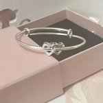 1PC Double Heart Push-pull Adjustable Bracelet - Sweet And Luxurious For Mother's Day Valentine's Day Birthdays And Festivals