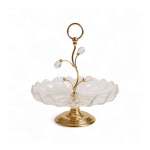 Flower Design Tray Gold