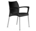 Sapphire Armchair Alu Legs - Black