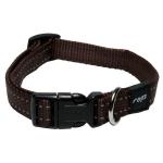 Rogz Utility Reflective Classic Collar - Snake Medium Chocolate