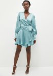 Wrap Sateen Dress - Green