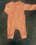 Woolworths Peach Zipped Onesie 1 3M