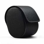 Oirlv Luxury Leather Watch Storage Box Travel Single Watch Case Jewelry Gift Box For Christmas Anniversary Birthday Black