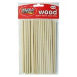 Crazy Craft 15CM Natural Round Sticks 50PC