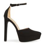 Black Nylon Platform Sandal