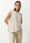 Asymmetrical Crew Neck Knitted T-Shirt - Stone