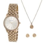 Ladies Gold Watch 3 Piece Box Set- HBSL4054