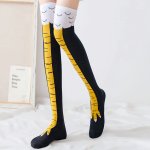 Men's Unisex Cute Novelty Cartoon Chicken Leg Pattern Knee High Socks Breathable Comfy Casual For Men's Outdoor Wearing All Seas