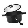 3.8 Litre - Pro Non-stick Coating Forged Casserole - Matte Black