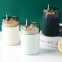 1pc Toothpick Box Light Luxury Creative Storage Toothpick Box Creative Design Swab Jar Automatic Release Press-type Plastic Toothpick Box Dental Floss Box Home Accessories