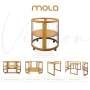 Mola-vision Convertible Perspex Cot - Warm Natural
