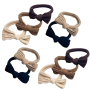 10-PIECE Neutral Toned Bow-knot Hair Ties Set - Multicolor