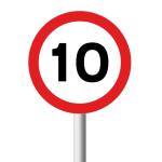10KM Speed Limit Road Sign R201