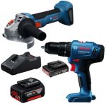 Bosch - Cordless Drill & Grinder With 1X2AH +1X5AH Batteries And Charger