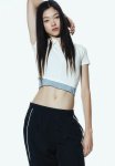 Zip-top Cropped Top - White