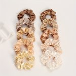 10 Pcs Solid Color Satin Scrunchies - Soft And Comfortable Hair Ties For Ponytail And Hair Accessories