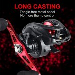 AC2000 Lightweight Spool 6.3:1 Gear Ratio Baitcasting Fishing Wheel Left right 8KG Max Drag Saltwater Left right Fishing Reel